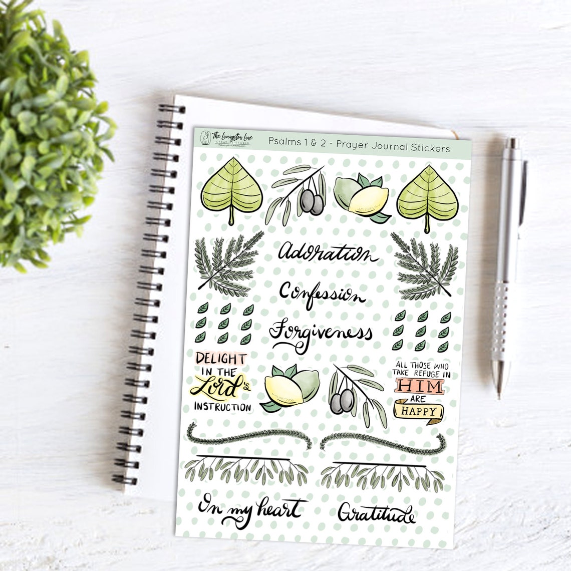 Prayer Journal Stickers Devotional Stickers Psalms 12 Etsy