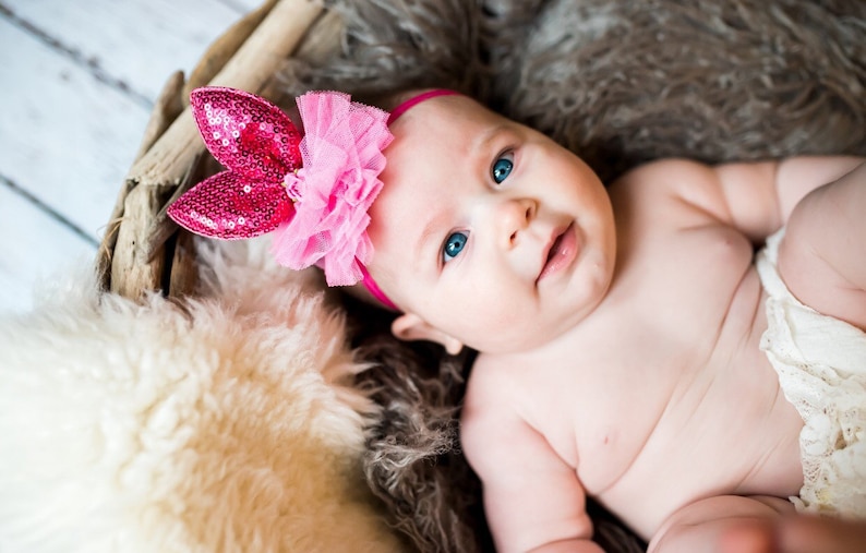 The Sassy Sequin Bunny Ear Headband or Clip