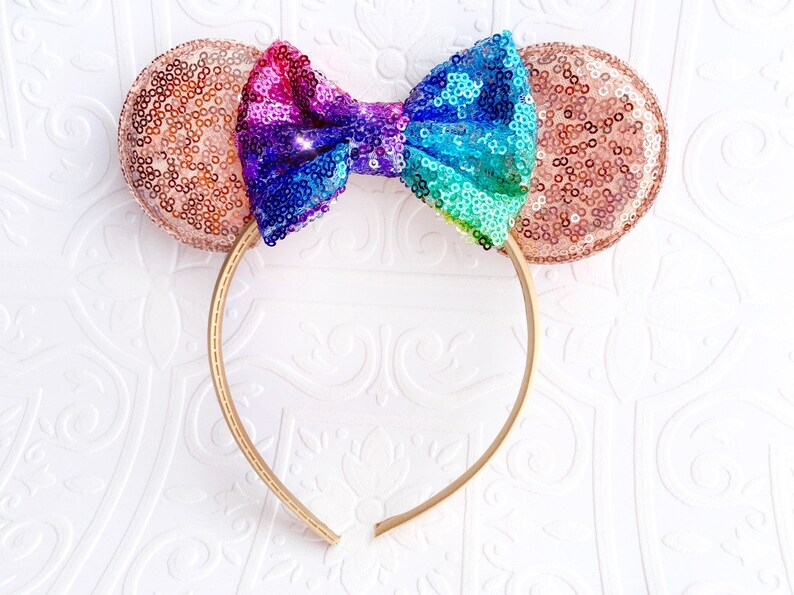 Newborn-Teen The Rose Gold Sequin Minnie Ears