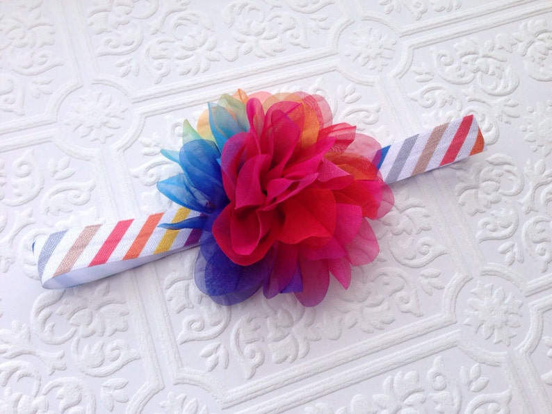 The Shabby Chic Petaled Puff Headband or Hair Clip Your Color Choice