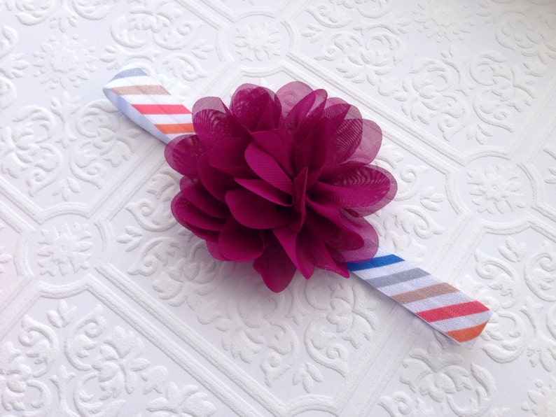 The Shabby Chic Petaled Puff Headband or Hair Clip Your Color Choice