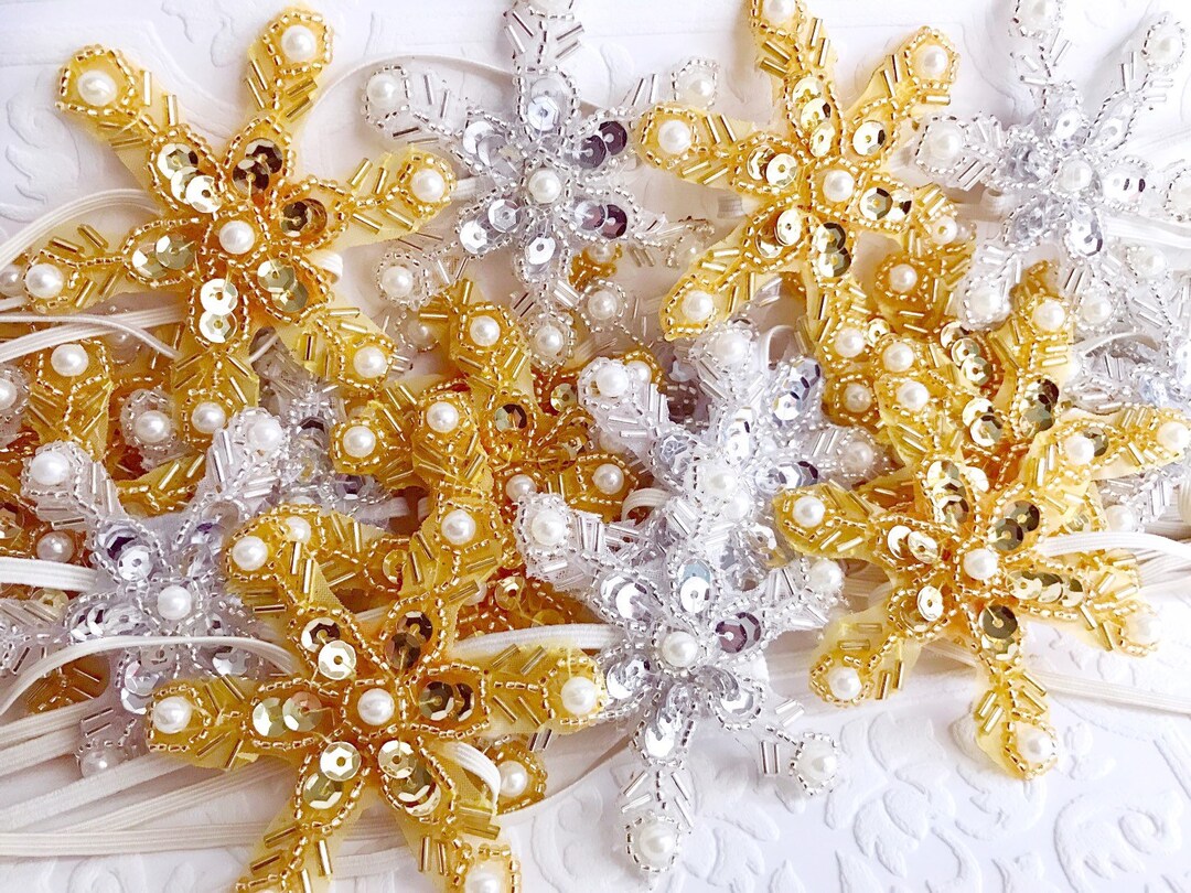 The Sequin Snowflake Your Color Choice Holiday or Winter Etsy