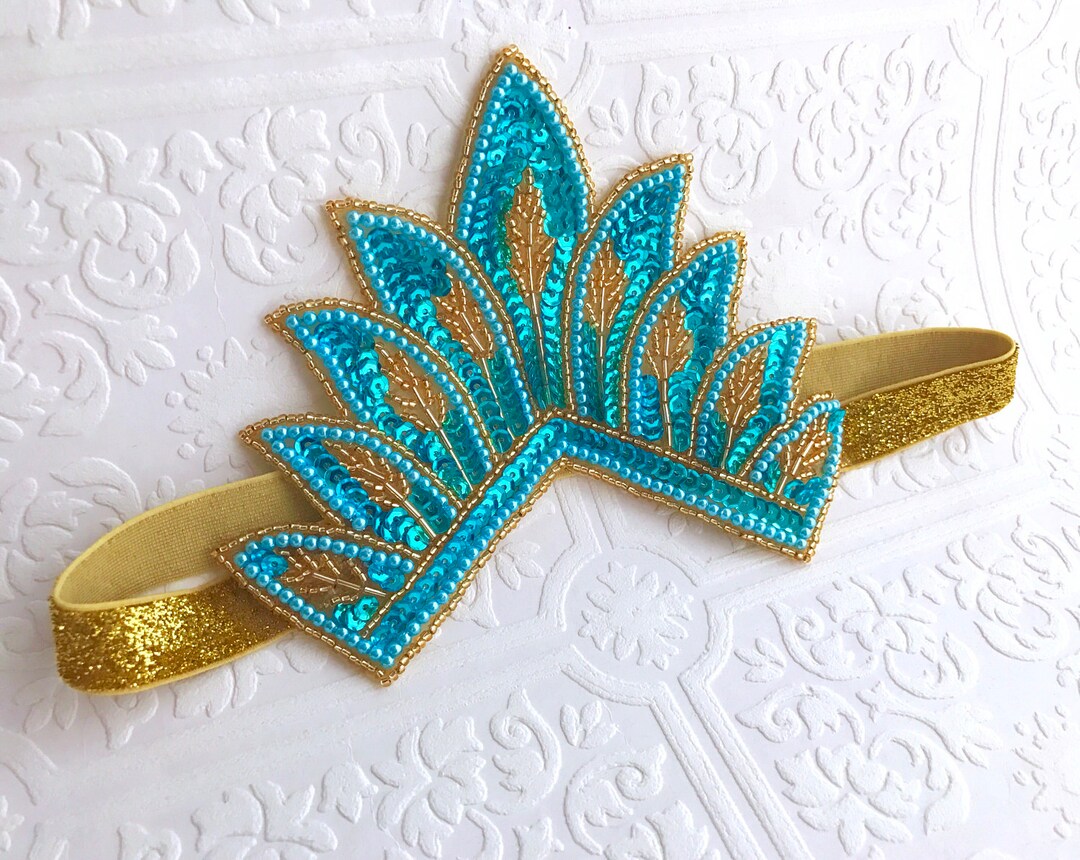 The Teal and Gold Crowning Glory Crown - Etsy