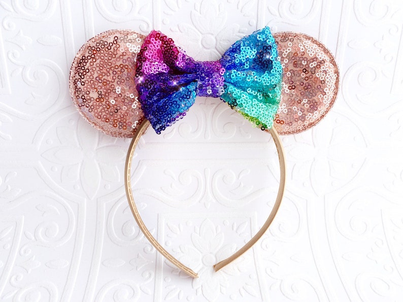 Newborn-Teen The Rose Gold Sequin Minnie Ears