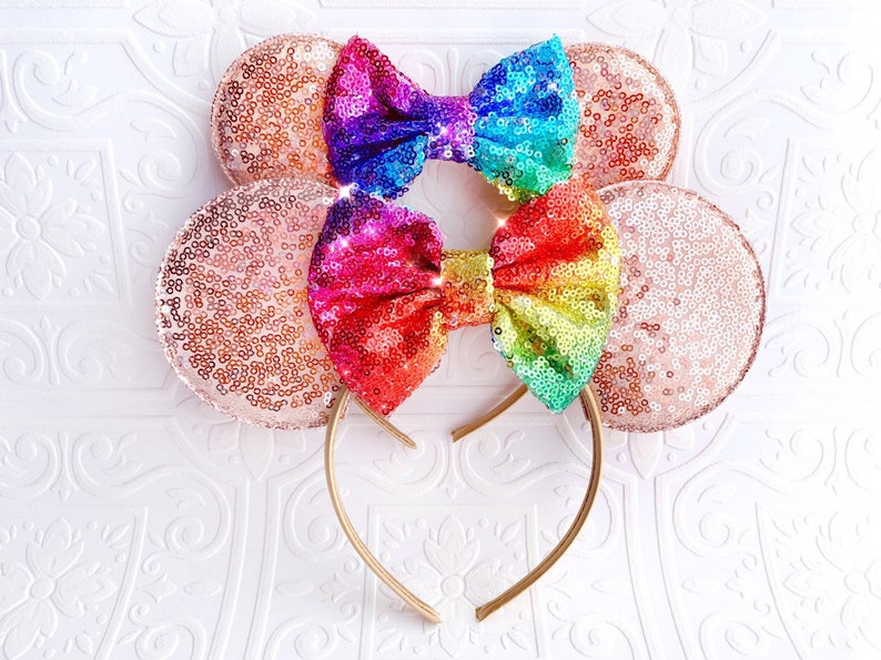 Newborn-Teen The Rose Gold Sequin Minnie Ears