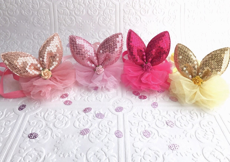 The Sassy Sequin Bunny Ear Headband or Clip