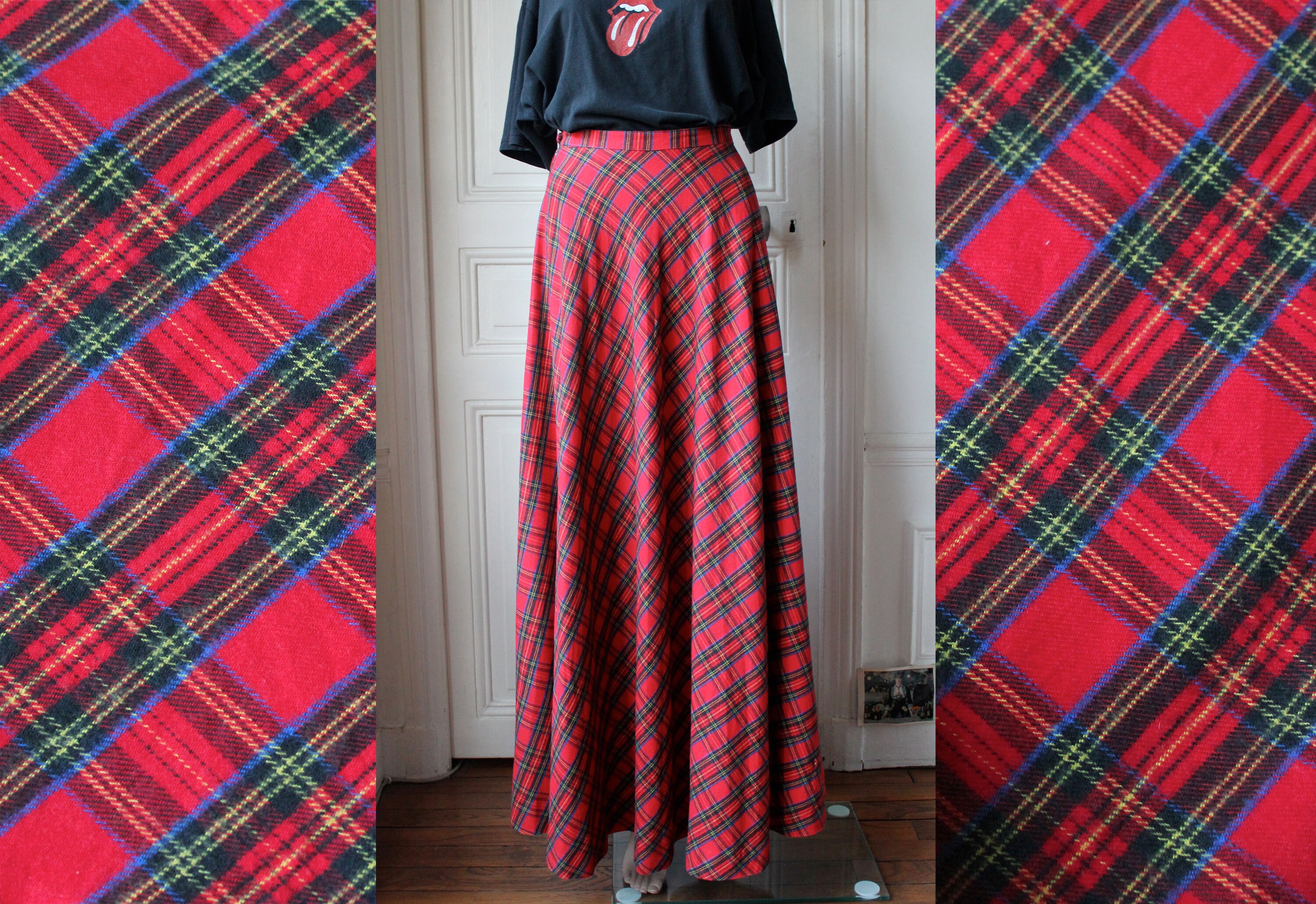 Vintage Plaid Maxi Skirt Plus Size Vintage Plaid Maxi Skirt Plus Size
