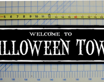 welcome to halloween town sign nightmare before christmas
