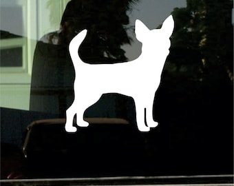 Chihuahua aangepaste vinyl sticker sticker voor autoruit laptop & meer