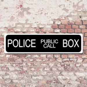 Polizei Call Box 6 &quot;x 24&quot; Aluminium Straßenschild