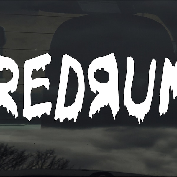 Redrum Custom Vinyl Sticker Decal Horreur Murder Film