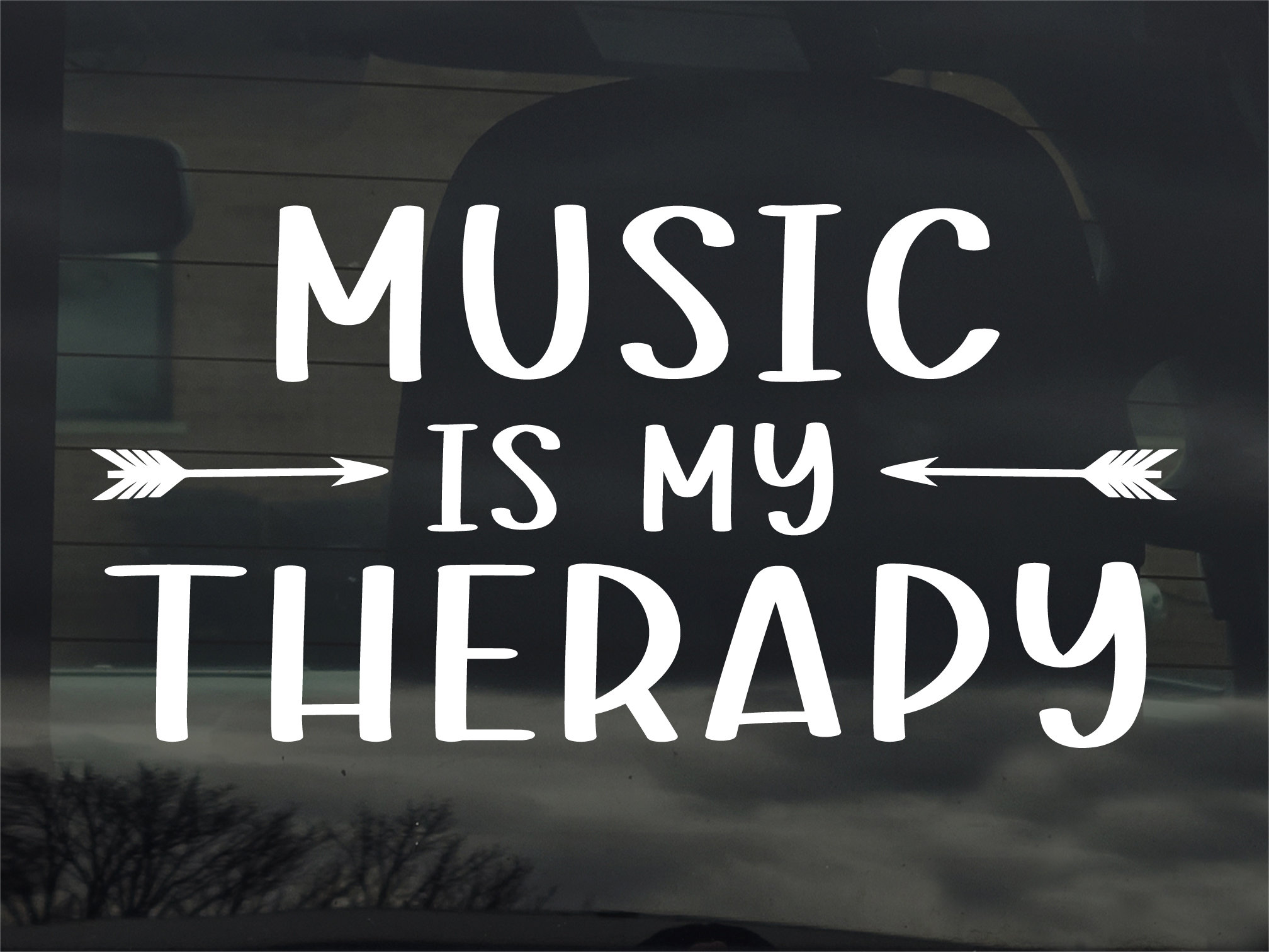 Music Is My Therapy Custom Vinyl Sticker Decal Car Window Laptop & More