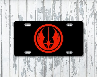Star Wars Jedi Symbol License Plate Custom Car Tag Vanity Plate