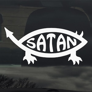 Satan Fish Vinyl Sticker Decal for Car Window Laptop & More