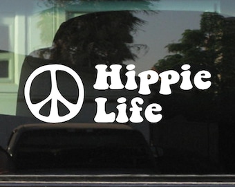 Hippie Life Custom Vinyl Sticker