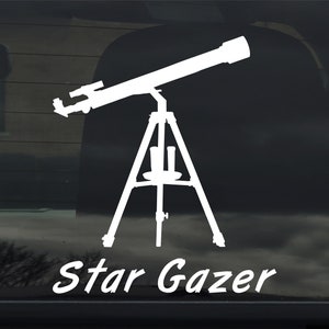 Refraktorteleskop - Stjärnskådare - Anpassad vinylklistermärke - Dekal