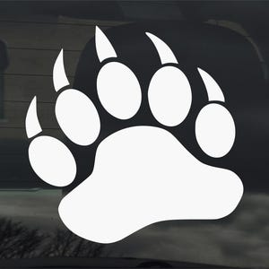 Bear Paw Print Vinyl Sticker Decal for Car Window Laptop & More