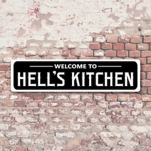 Hell's Kitchen Anpassad Välkomstskylt Inomhus Utomhus Aluminium Gatuskylt