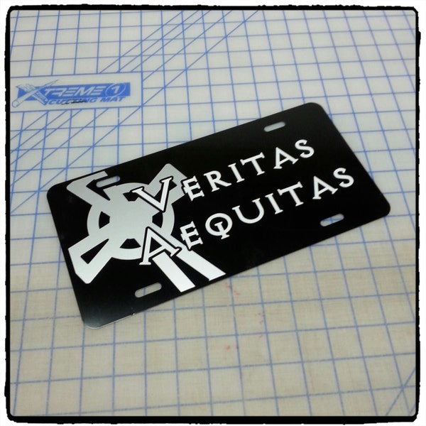 Veritas Aequitas Custom License Plate