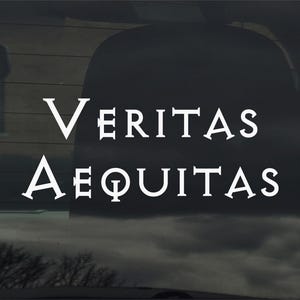 Veritas Aequitas Latin for Truth and Justice Vinyl Decal Sticker for Car Window Laptop & More