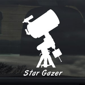 Teleskop Schmidta Cassegraina-Star Gazer-niestandardowa naklejka winylowa-naklejka