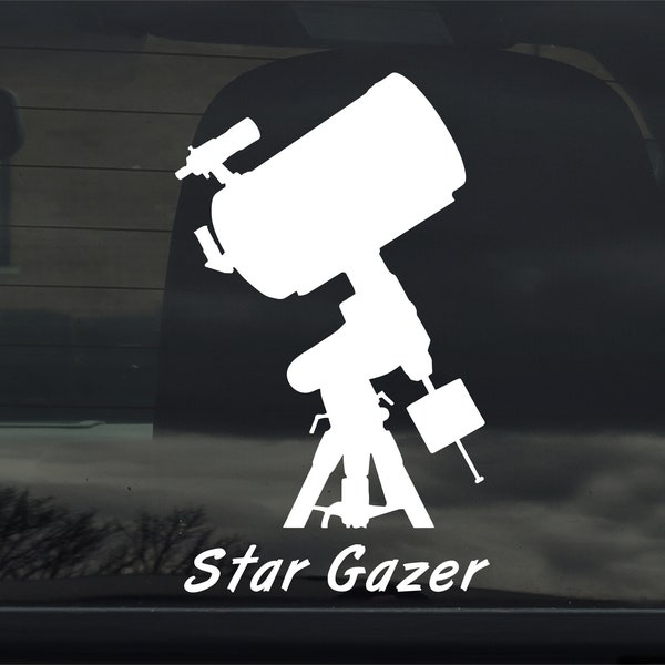 Schmidt Cassegrain Telescope - Star Gazer - Custom Vinyl Sticker - Decal