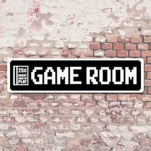 Retro Arcade Video Game Room 6&quot;x24&quot; Aluminum Sign