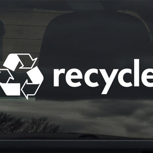 Recicle - Reduza, Reutilize, Renove - Adesivo de Vinil Personalizado - Decalque