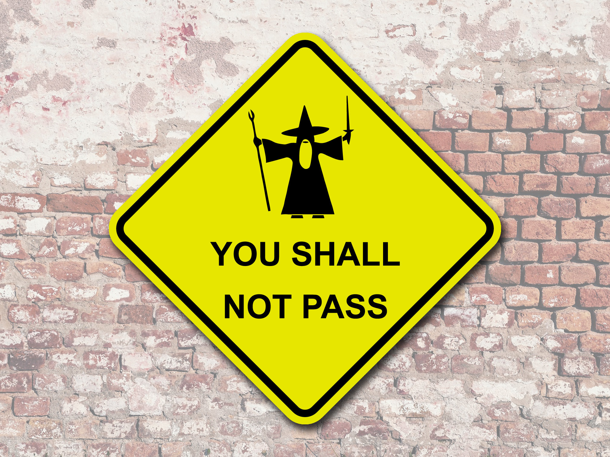 Buy Gandalf You Shall Not Pass Metal Sign Online in India - Etsy, image size:2016x1512