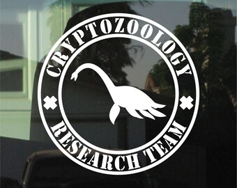 Cryptozoology Research Team 8 Inch Custom Vinyl Sticker / Decal