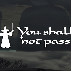 Gandalf Nie przejdziesz Władca Pierścieni Naklejka winylowa