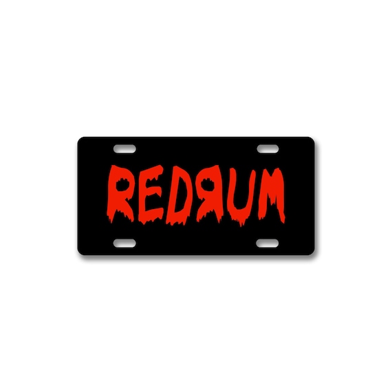 Redrum (murder) License Plate Novelty Vanity Plate Horror Car Tag