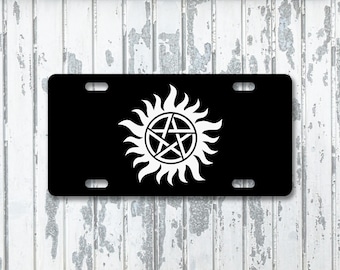 Targa personalizzata con simbolo anti-possesso, targa per auto, targa decorativa.