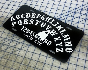 Ouija Spirit Board Paranormal Custom License Plate Novelty Vanity Plate Car Tag