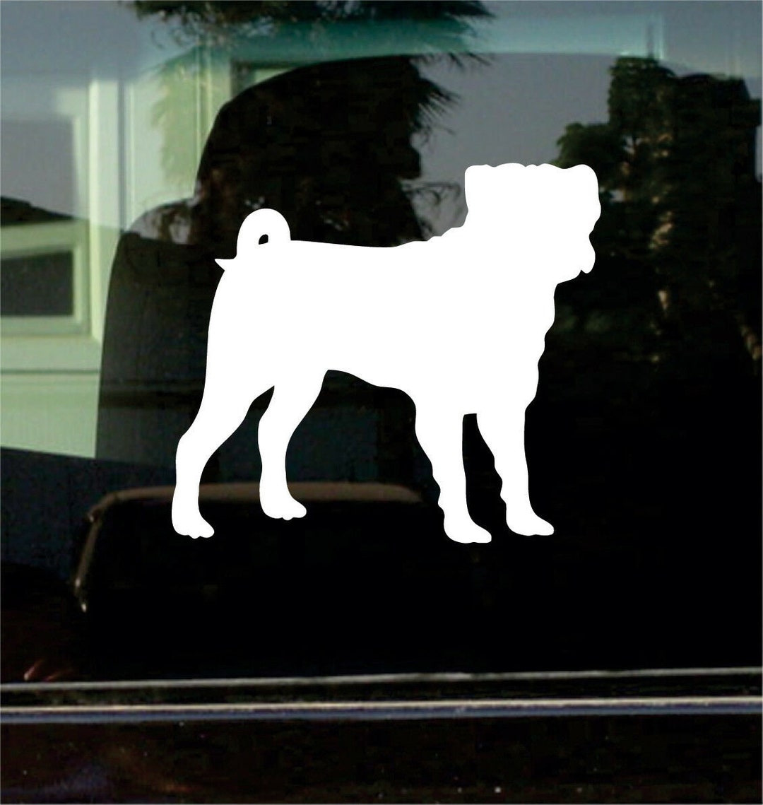 Pug Custom Vinyl Sticker Decal for Car Window Laptop & More - Etsy