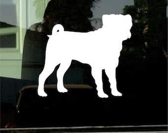 Naklejka winylowa Pug Custom Vinyl na szybę samochodu, laptopa i inne