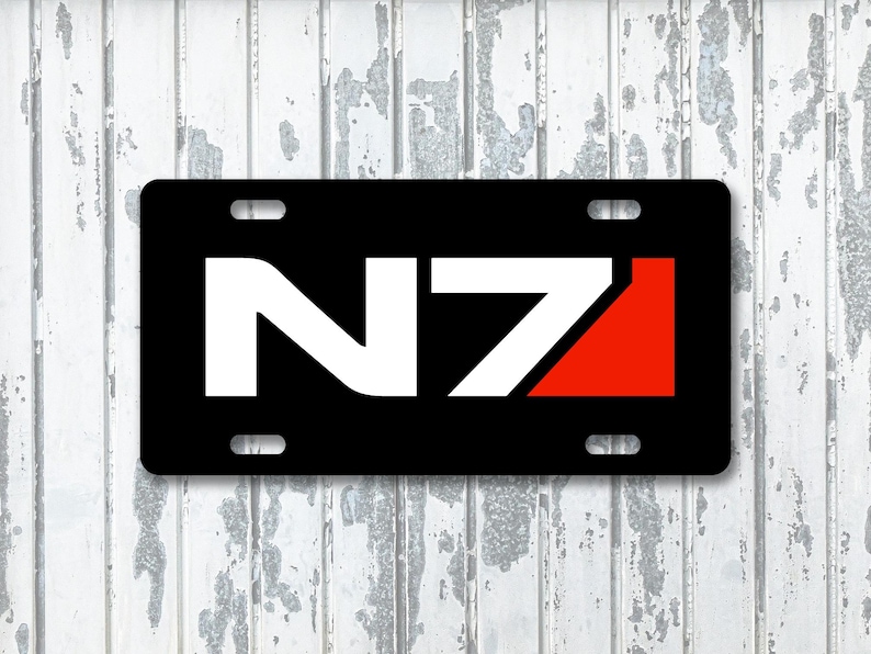 Mass Effect N7 Custom License Plate Car Tag Vanity Novelty Plate