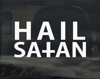 Salve Satanás personalizado vinilo pegatina calcomanía diablo adoración Lucifer oculto