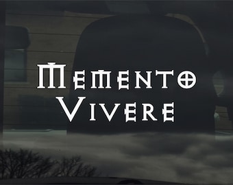 Memento Vivere Latin Saying Remember To Live Vinyl Sticker Decal for Car Window Laptop & More