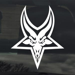 Goat Pentagram Vinyl Sticker Decal Car Window Laptop Gift Decor & More