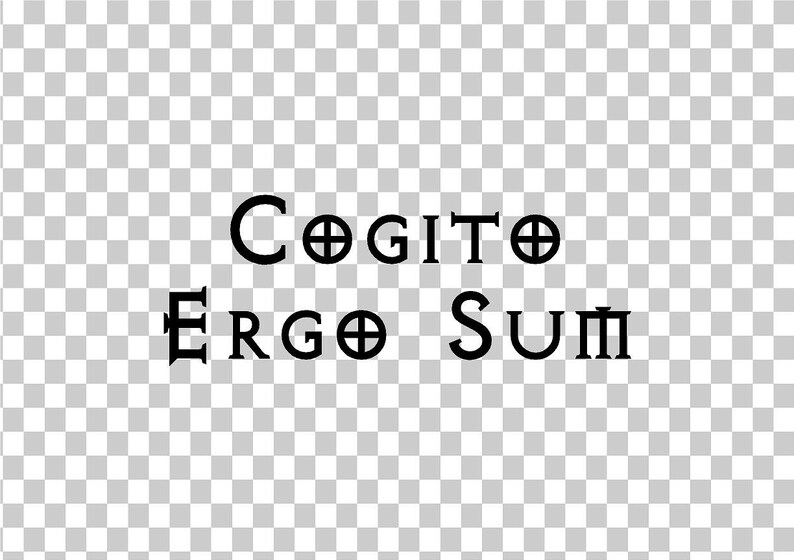 Cogito Ergo Sum latin I Think Therefore I Am Vinyl Sticker - Etsy
