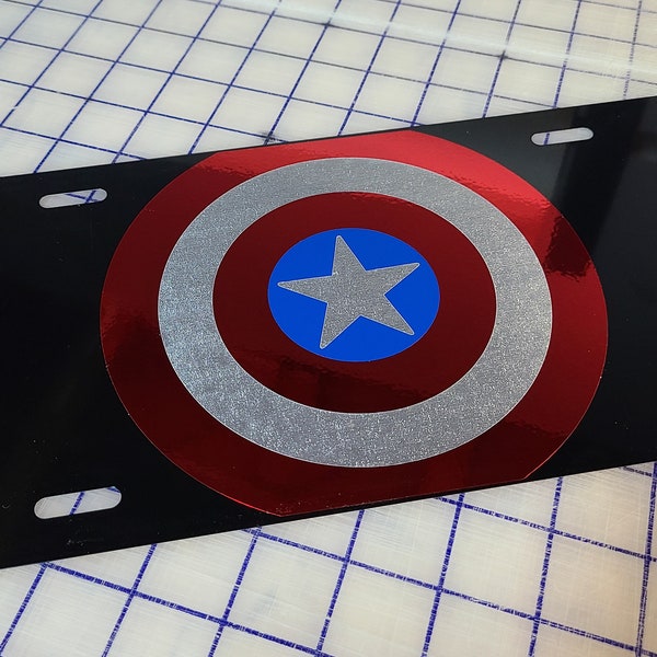 Captain America Custom License Plate