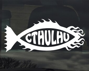 Cthulhu Fish Vinyl Sticker Decal Car Window Laptop & More