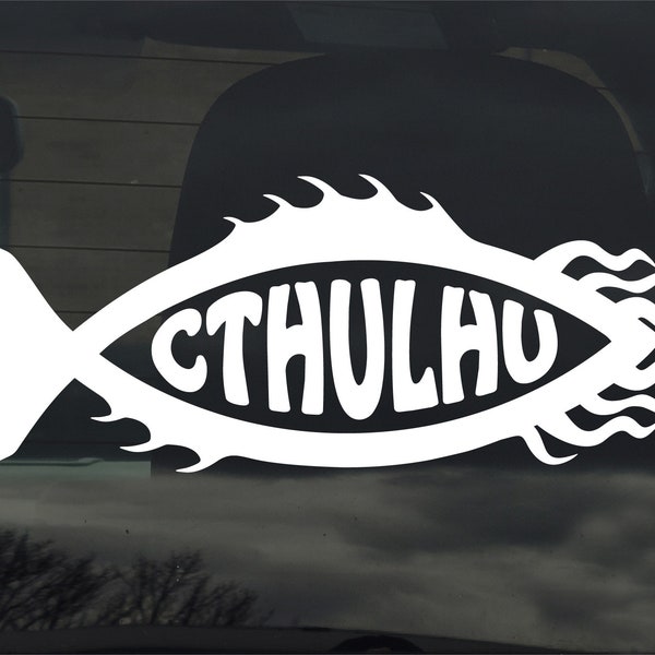 Cthulhu Fish Vinyl Sticker Decal Car Window Laptop & More