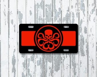 Placa de matrícula personalizada Hail Hydra, placa decorativa para coche.
