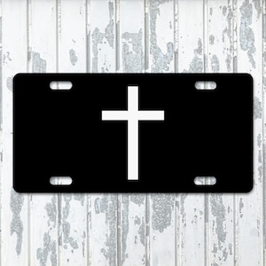 Christian Cross License Plate Novelty Vanity Plate Car Tag