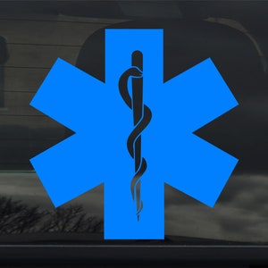 Star Of Life EMS EMT Paramedic Medic Custom Vinyl Sticker Decal for Car Window Laptop & More