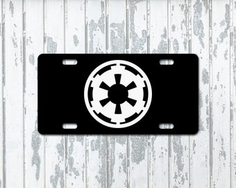 Star Wars Imperial Crest Empire Cog License Plate Novelty Vanity Plate Car Tag
