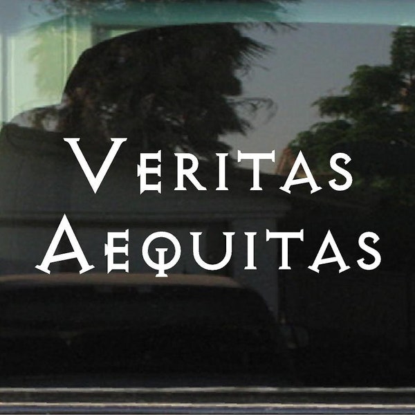 Veritas Aequitas (Latin - Truth and Justice) Vinyl Decal Vinyl Sticker