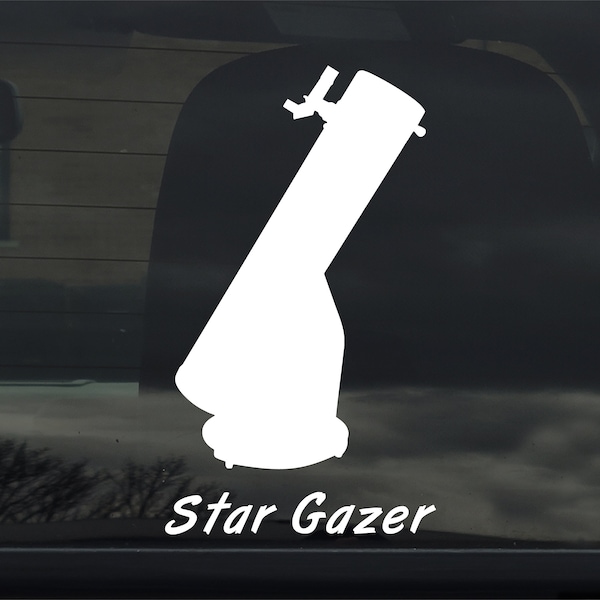 Dobsonian Telescope - Star Gazer - Custom Vinyl Sticker - Decal